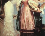 A Girl Feeding Peacocks - 弗雷德里克·莱顿爵士